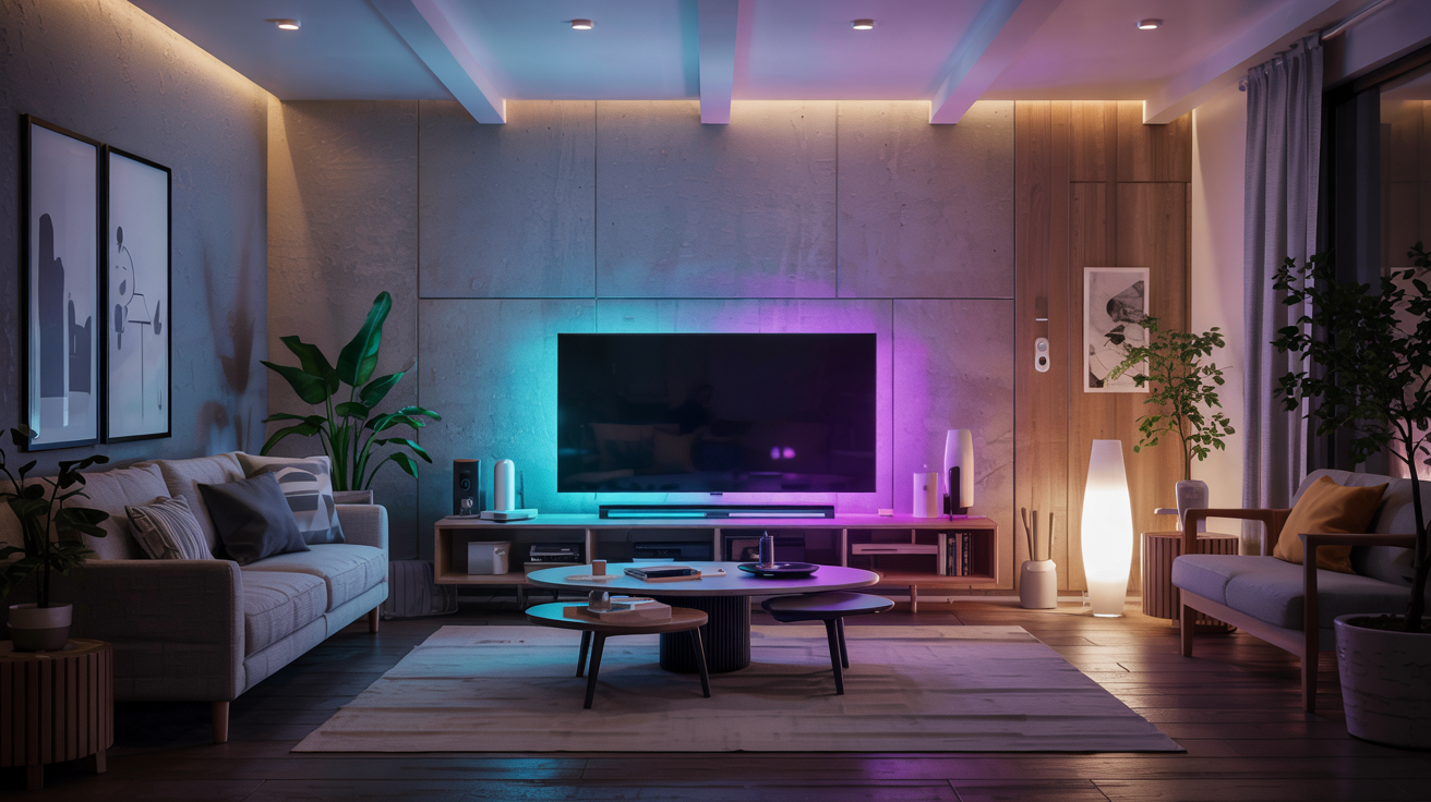 belysning KNX smart lighting mood living room